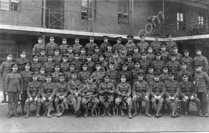 Captain Francis Hart Toop with platoon. 14th Batta