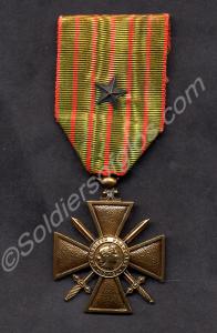 French Croix de Guerre Medal, with one bronze star