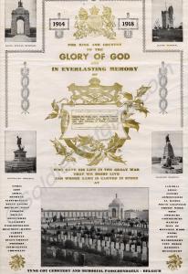 Memorial Scroll 'For King and Country' to 2130 Pri