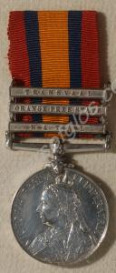 Queen's South Africa with clasps for Natal, Orange