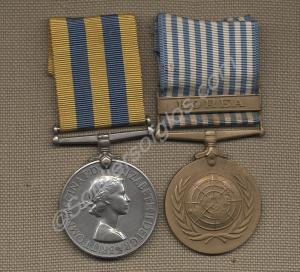 Group of two medals; Korea Medal and U.N. Korea Me