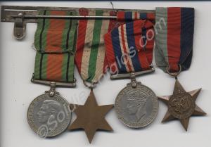 Group of four medals; 1939-1945 Star, Italy Star,