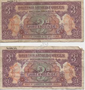 Two threepence special vouchers for spending in Br