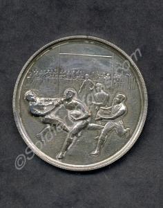 Silver Rugby Cup winner's medal. Awarded to Captai