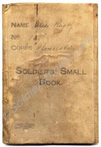 Soldier's Small Book A.F.B.50. 7586 Private A. Rig