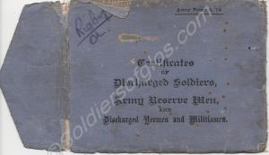 Discharge Certificate cover envelope. 7586 Private