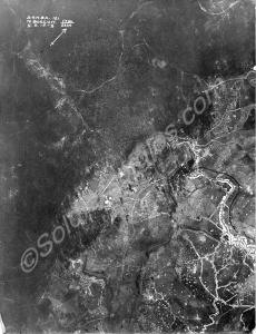 Aerial reconnaissance photograph of the Italian fr