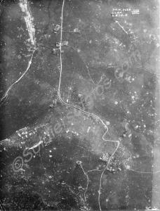 Aerial reconnaissance photograph of the Italian fr