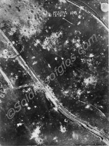 Aerial reconnaissance photograph of the Italian fr