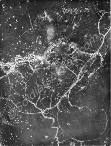 Aerial reconnaissance photograph of the Italian fr