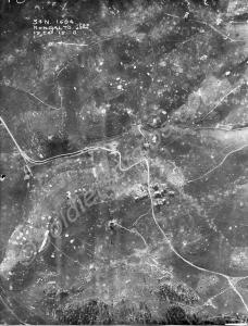 Aerial reconnaissance photograph of the Italian fr