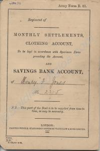 Clothing Account and Savings Account (Army Form B.