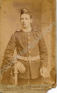 Portrait of a Volunteer battalion bandsman of the