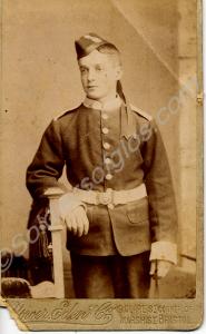Portrait of a Volunteer battalion bandsman of the