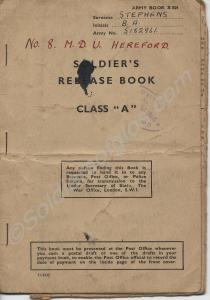 Soldier's Release Book, Class 'A', A.B.X801. 51829