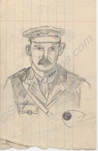 Cartoon of British Officer. c. 1930.