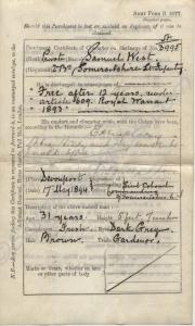 Certificate of Character on Discharge.  3995 Priva