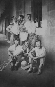 Seven soldiers in barracks.  1st Battalion, The Gl