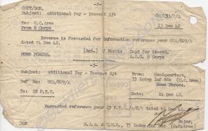 Additional Pay Award. 5178453 Provost Sergeant M.