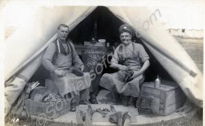 "Shoemakers shop 3/4 Glos Regt." 3/4th Battalion,