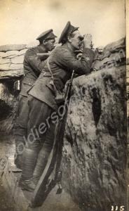 Snipers. Company Sergeant-Major William Bizley obs
