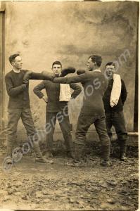 Soldiers in training for a boxing match.  4th (Res