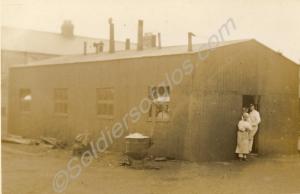 View of corrugated building - cookhouse? Glouceste