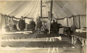 View of interior of large tent. (Probably 4th (Ter