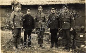 Bandsman and four sergeants. 4th (Territorial) Bat