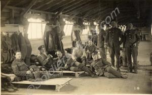 Interior of Barrack hut. Sergeants' room. Probably