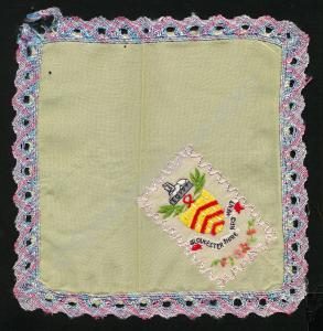 Embroidered silk Ladies silk handkerchief with lac