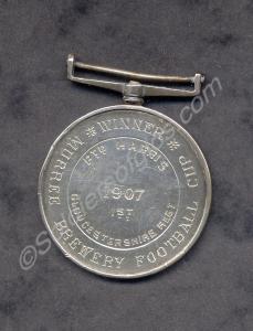 Silver football medal. Winner, Murree Brewery Foot