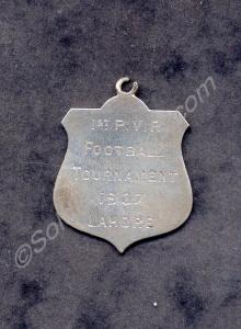 Silver football medal. 1st P.V.R. Football Tournam