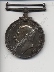 British War Medal with no ribbon. Awarded to 32869