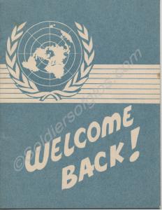 Pamphlet 'Welcome Back', issued to all United Nati