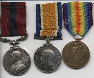 Group of three medals; Distinguished Conduct Medal