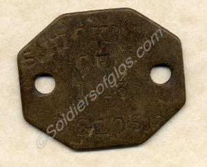 Identity disc. Property of 1913/250285 Sergeant Sa