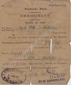 A.F.E.635 Territorial Force Embodiment Certificate
