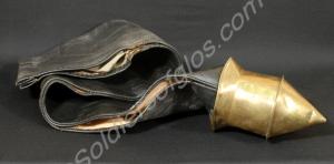 Brass pike crown with leather Colour Case for Regi