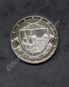 Silver shooting medal. For the highest score with