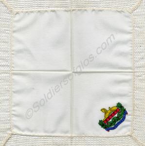 Silk and lace handkerchief decorated with hand pai