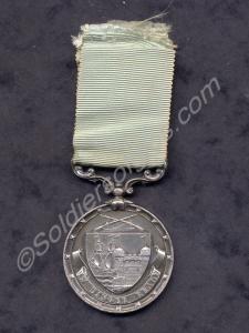 Slver shooting medal. Winner of Regimental Challen