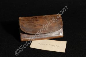 Leather wallet containing a visiting card. Propert