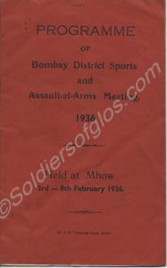 Programme of Bombay District Sports and Assault-at