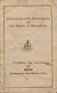 Programme for Back Badge Day Parade. Celebration o
