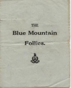 Theatre programme - The Blue Mountain Follies.  1s