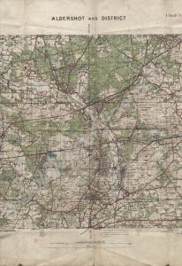 Ordnance Survey Map of Aldershot and District. c.