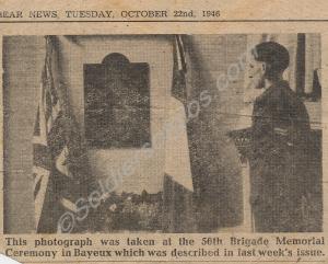 Newspaper cutting relating to the unveiling of 56t