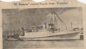 Newspaper cutting relating to the escort vessel "E