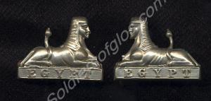 Two white metal collar dogs. Property of 5181698 P